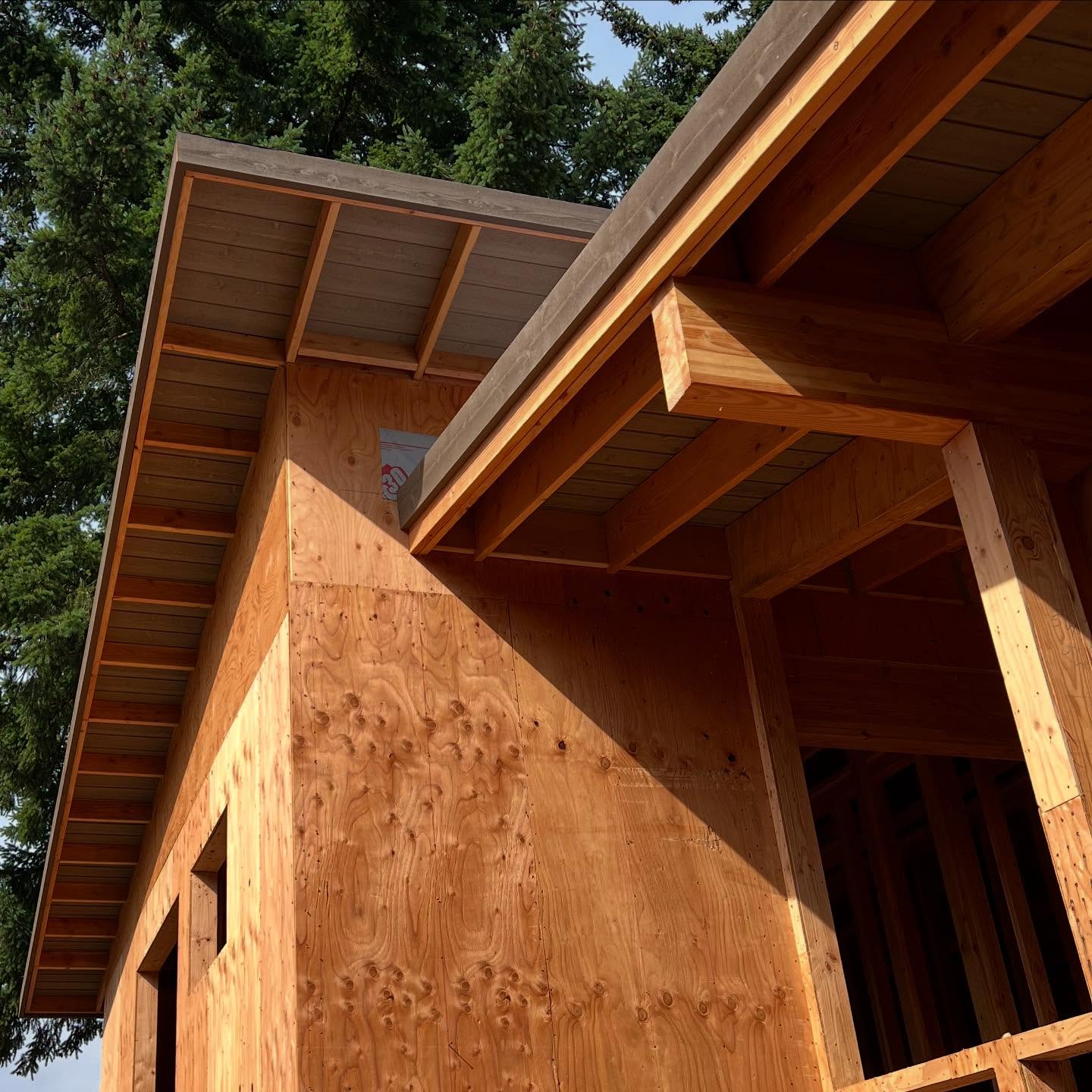 Cedar ceiling panel detail