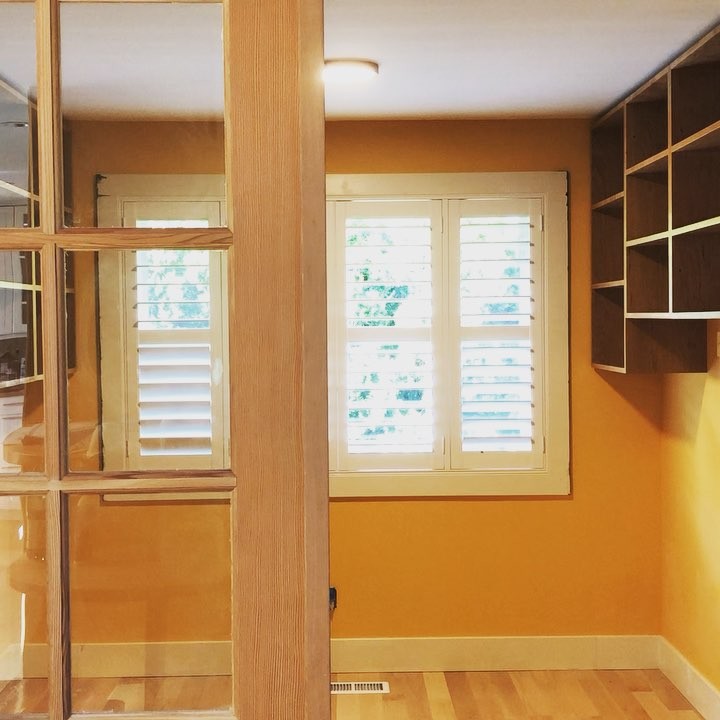 Custom paint-grade cabinet detail